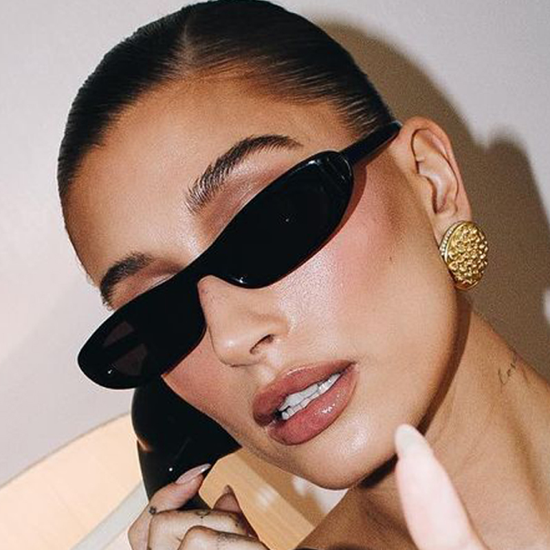 Vintage Fashion Glasses - 작은 프레임 타원형 선글라스 여성 브랜드
