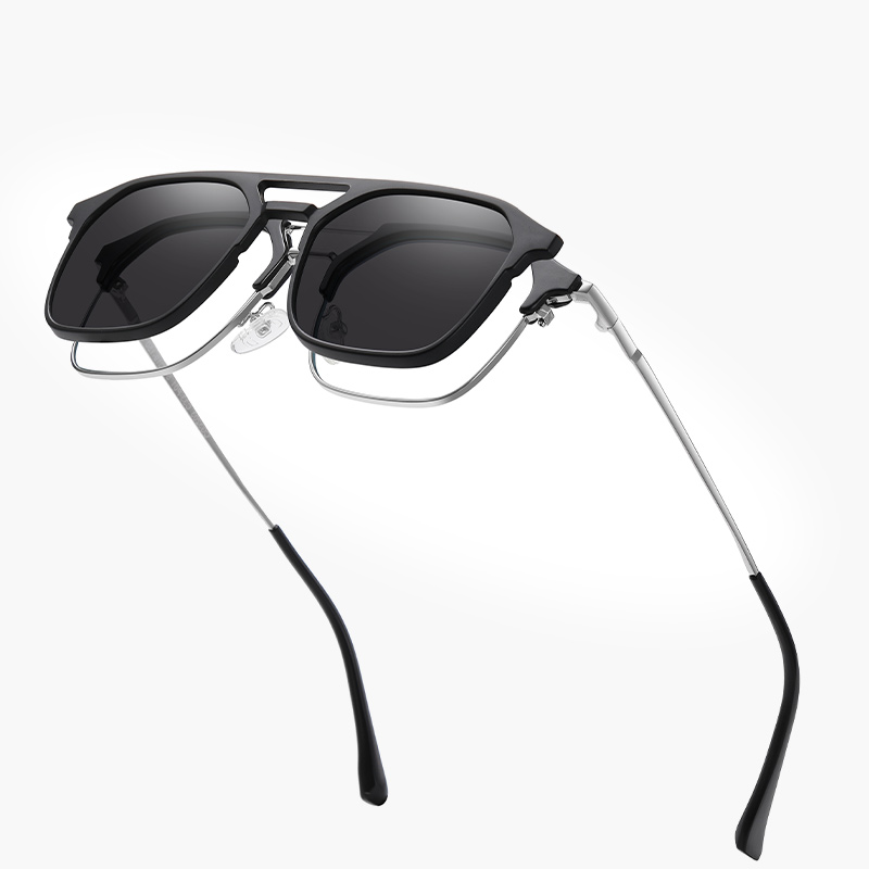 Vintage Fashion Glasses - 클립온 편광 선글라스 남성 패션 선글라스