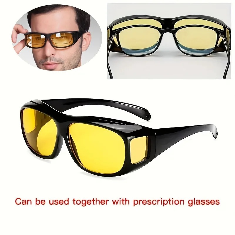 Vintage Fashion Glasses - 패션 빈티지 사각 프레임 유니섹스 야간