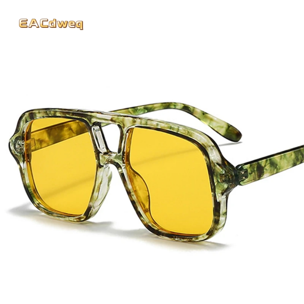 Vintage Fashion Glasses - 인기 패션 더블 브리지 사각 남성