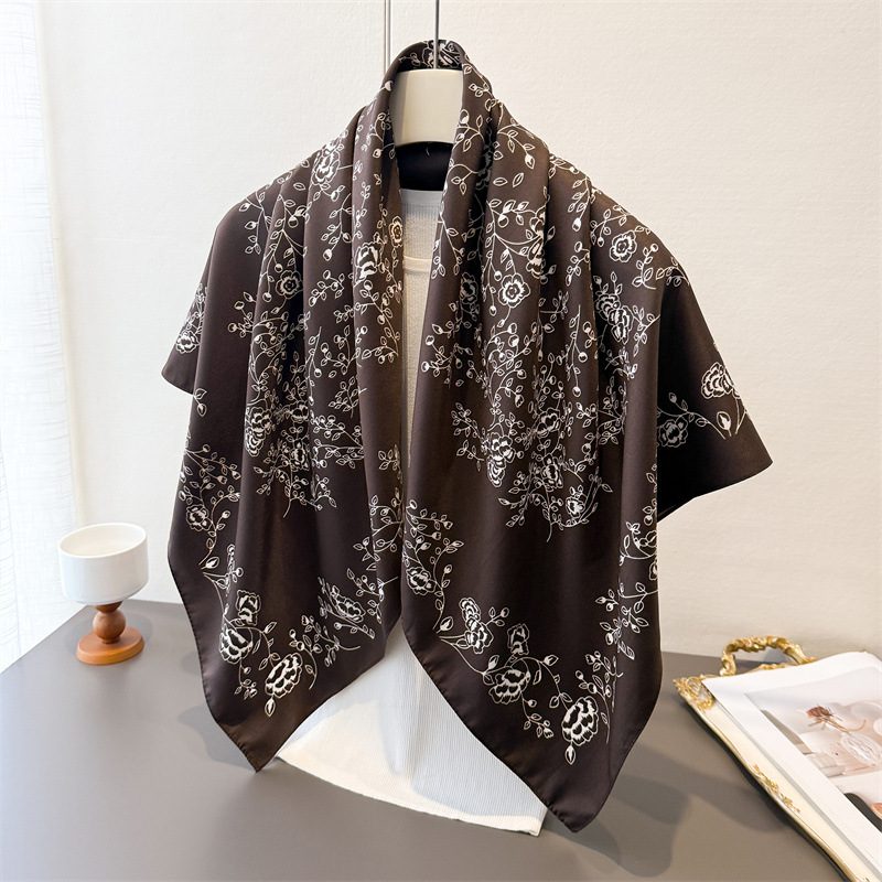 럭셔리 빈티지 90X90cm 여성용 스퀘어 스카프 부드 - Vintage Fashion Hijab 리뷰 및 가격