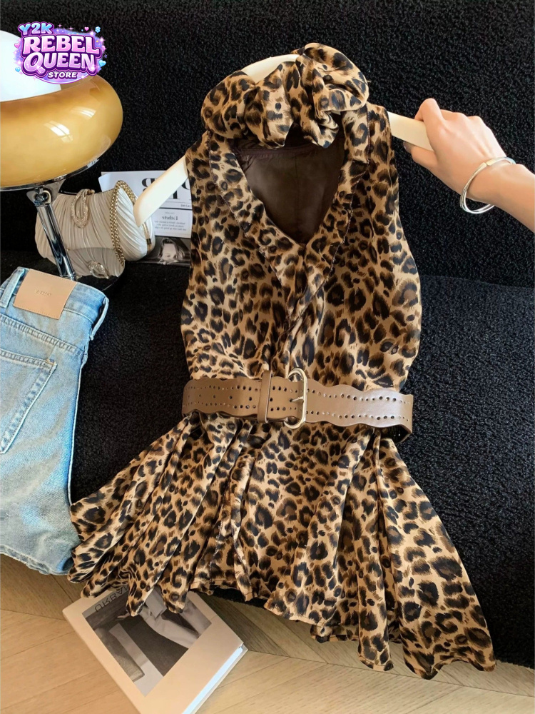 Y2K 프랑스 빈티지 폴카 도트 민소매 V넥 러플 벨티 - Vintage Fashion Looks 리뷰 및 가격