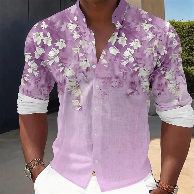 남성용 플로럴 프린트 긴팔 셔츠, 휴가에 어울리는 스타 - Printed Floral Shirt 리뷰 및 가격