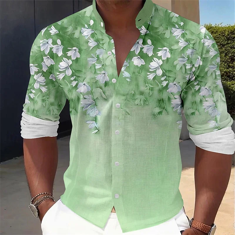 남성용 플로럴 프린트 긴팔 셔츠, 휴가에 어울리는 스타 - Printed Floral Shirt 리뷰 및 가격