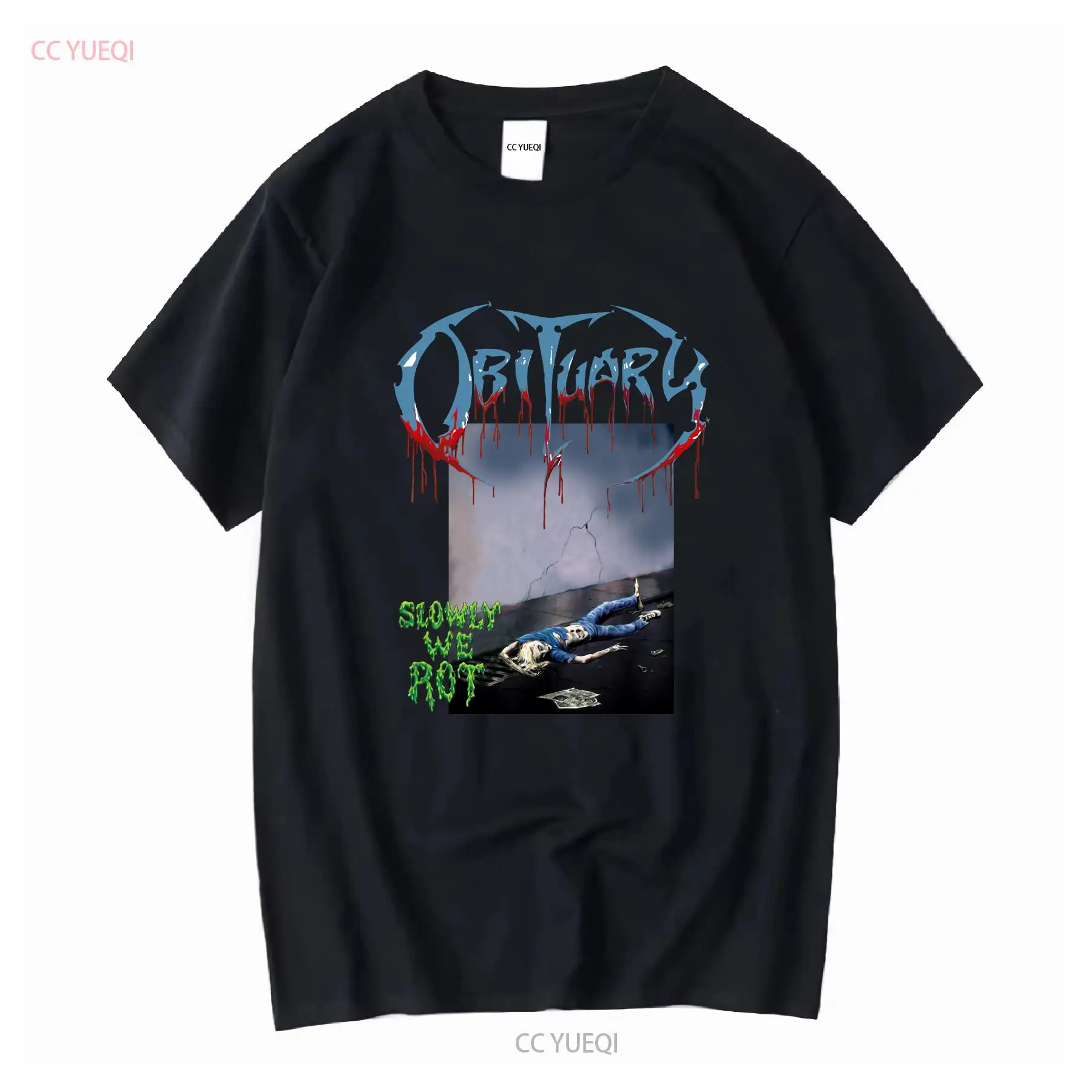 Obituary Slowly We Rot 티셔츠 빈티지 - Vintage Fashion Obituaries 리뷰 및 가격