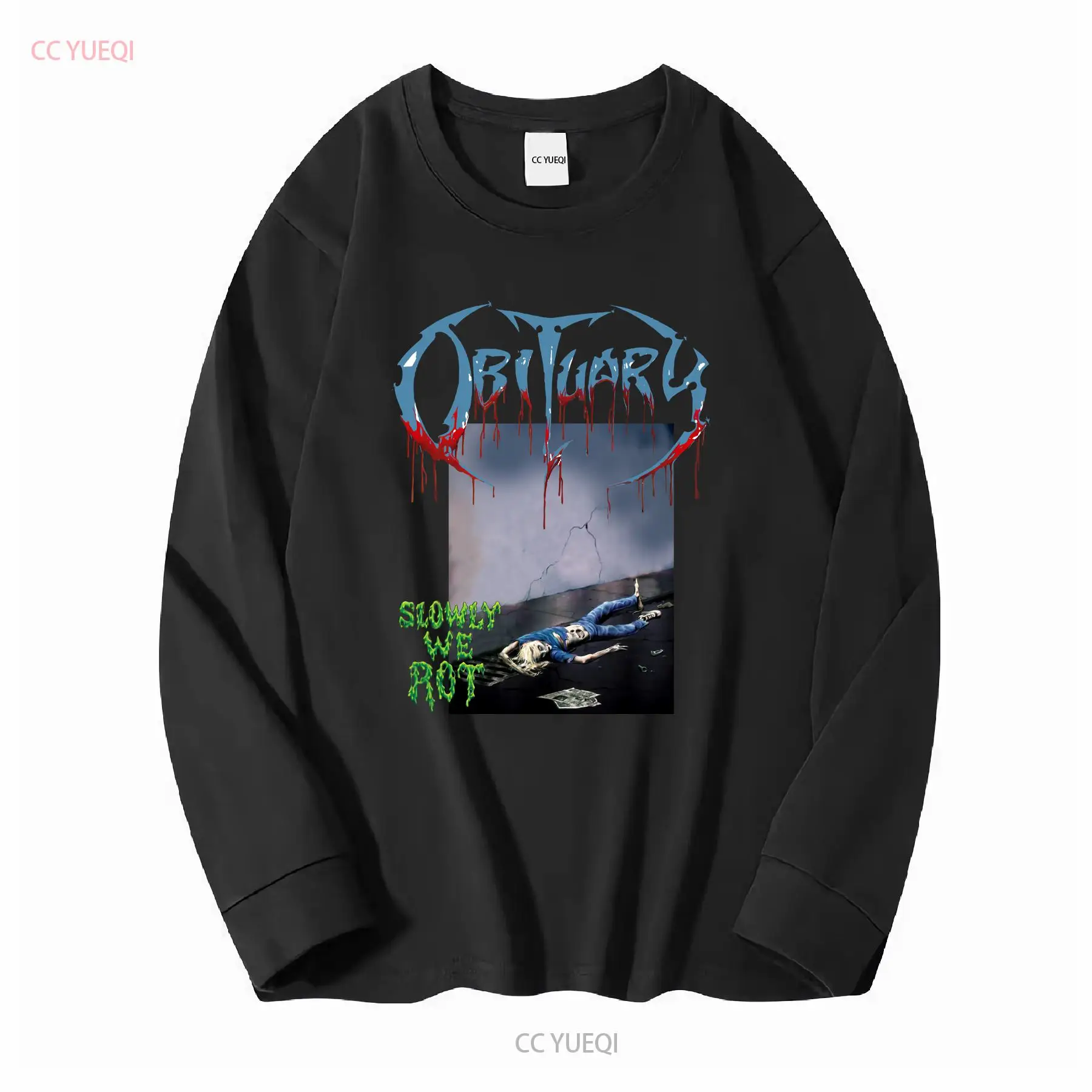 Obituary Slowly We Rot 티셔츠 빈티지 - Vintage Fashion Obituaries 리뷰 및 가격