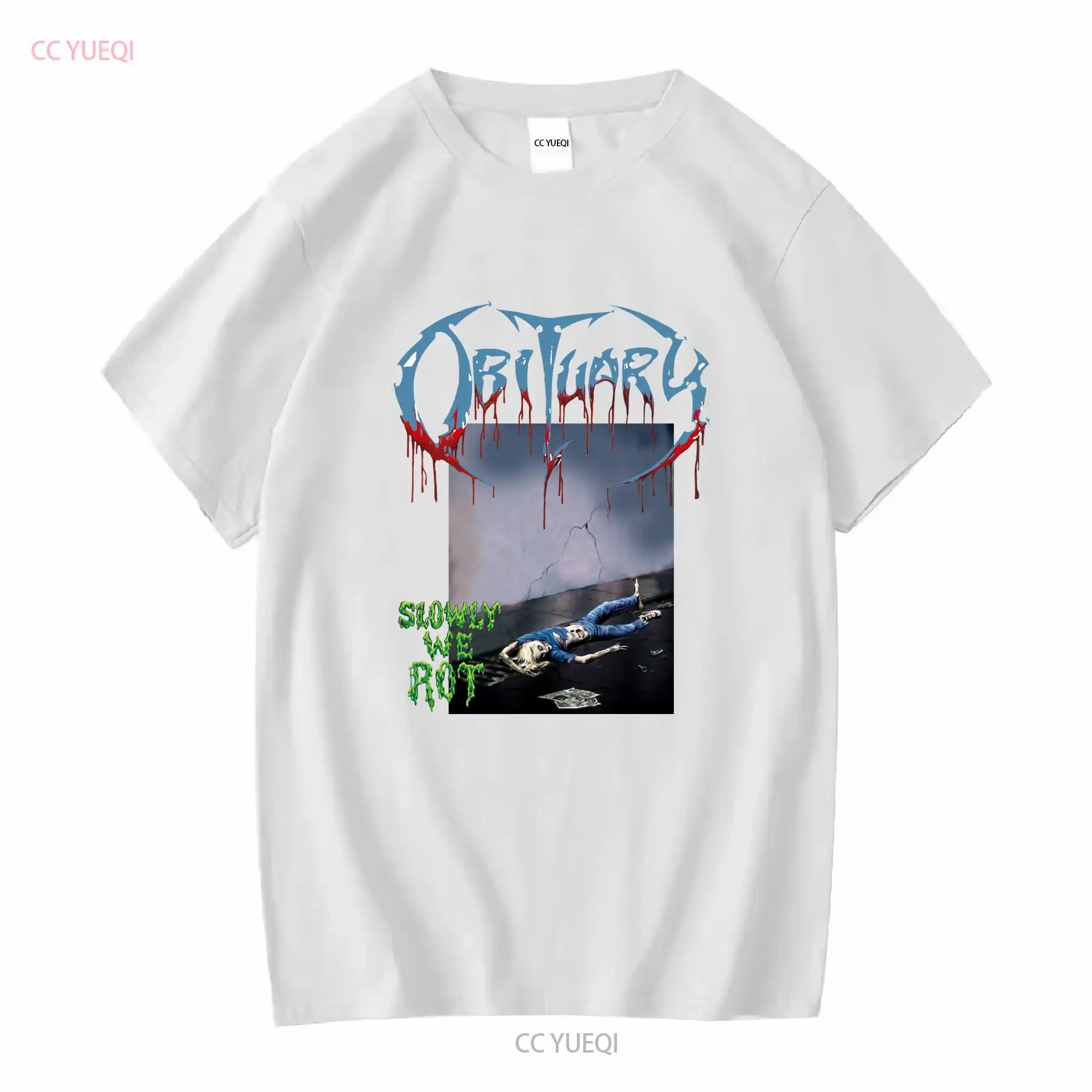 Obituary Slowly We Rot 티셔츠 빈티지 - Vintage Fashion Obituaries 리뷰 및 가격