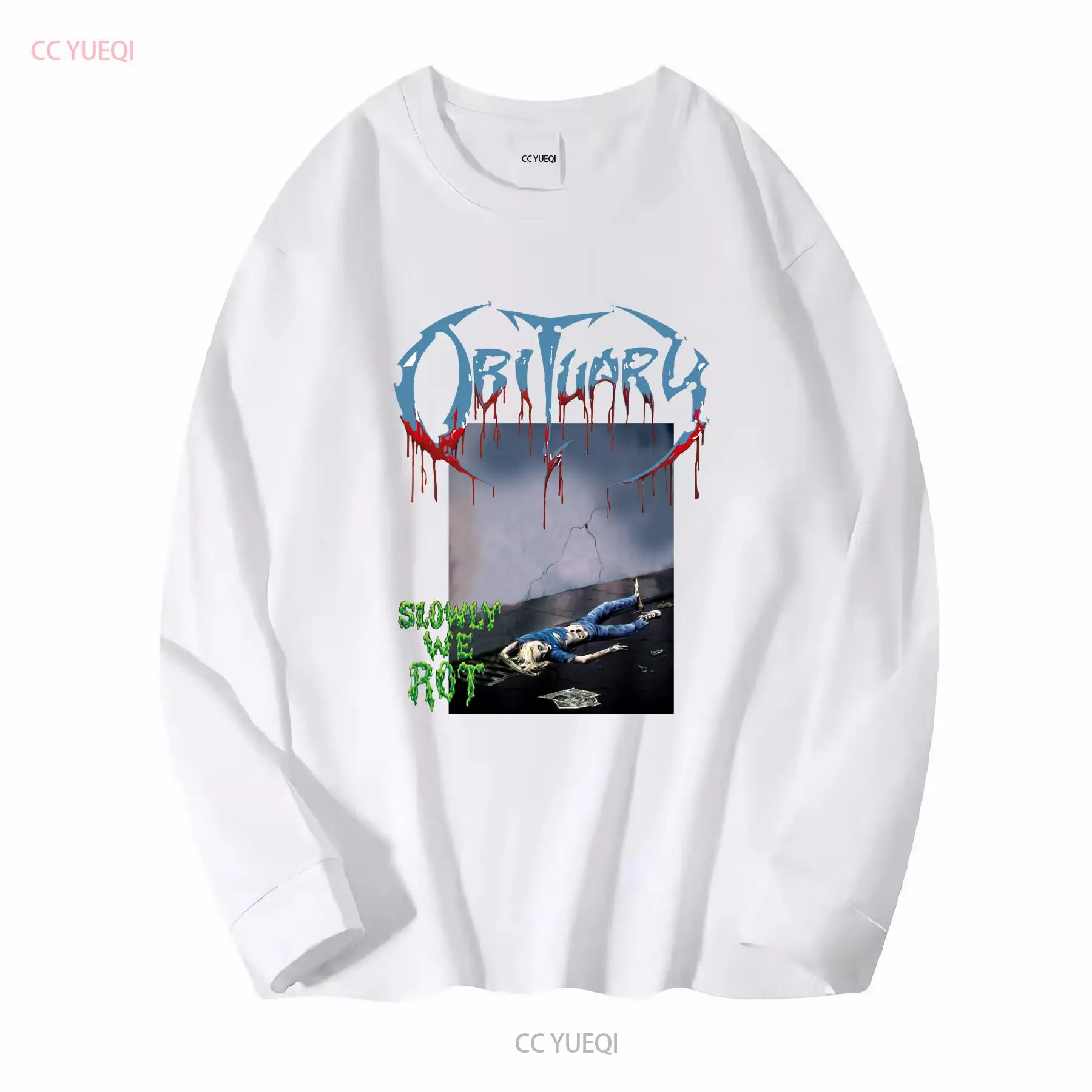 Obituary Slowly We Rot 티셔츠 빈티지 - Vintage Fashion Obituaries 리뷰 및 가격