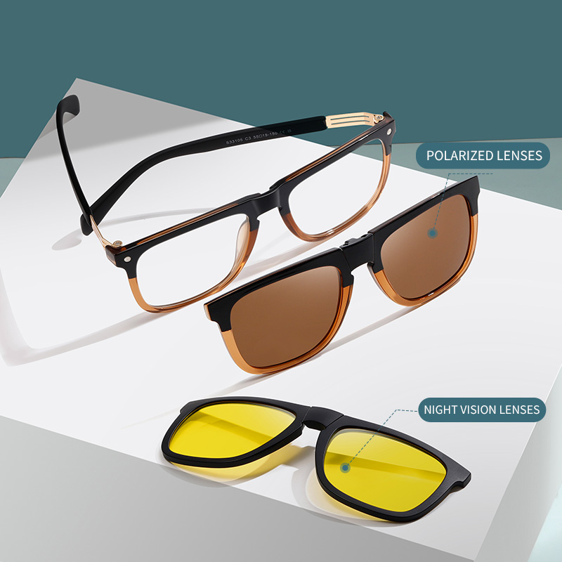 선글라스 클립 온 편광 선글라스 남성 여성 패션 접이식 - Vintage Fashion Glasses 리뷰 및 가격