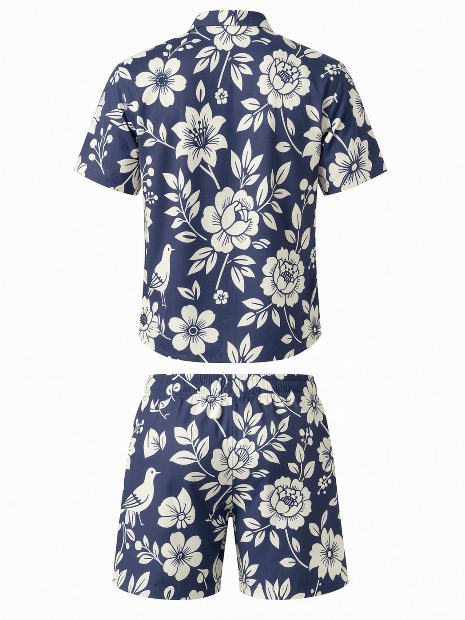 남성용 플로럴 반팔 셔츠와 드로스트링 반바지 세트, 해 - Printed Floral Shirt 리뷰 및 가격