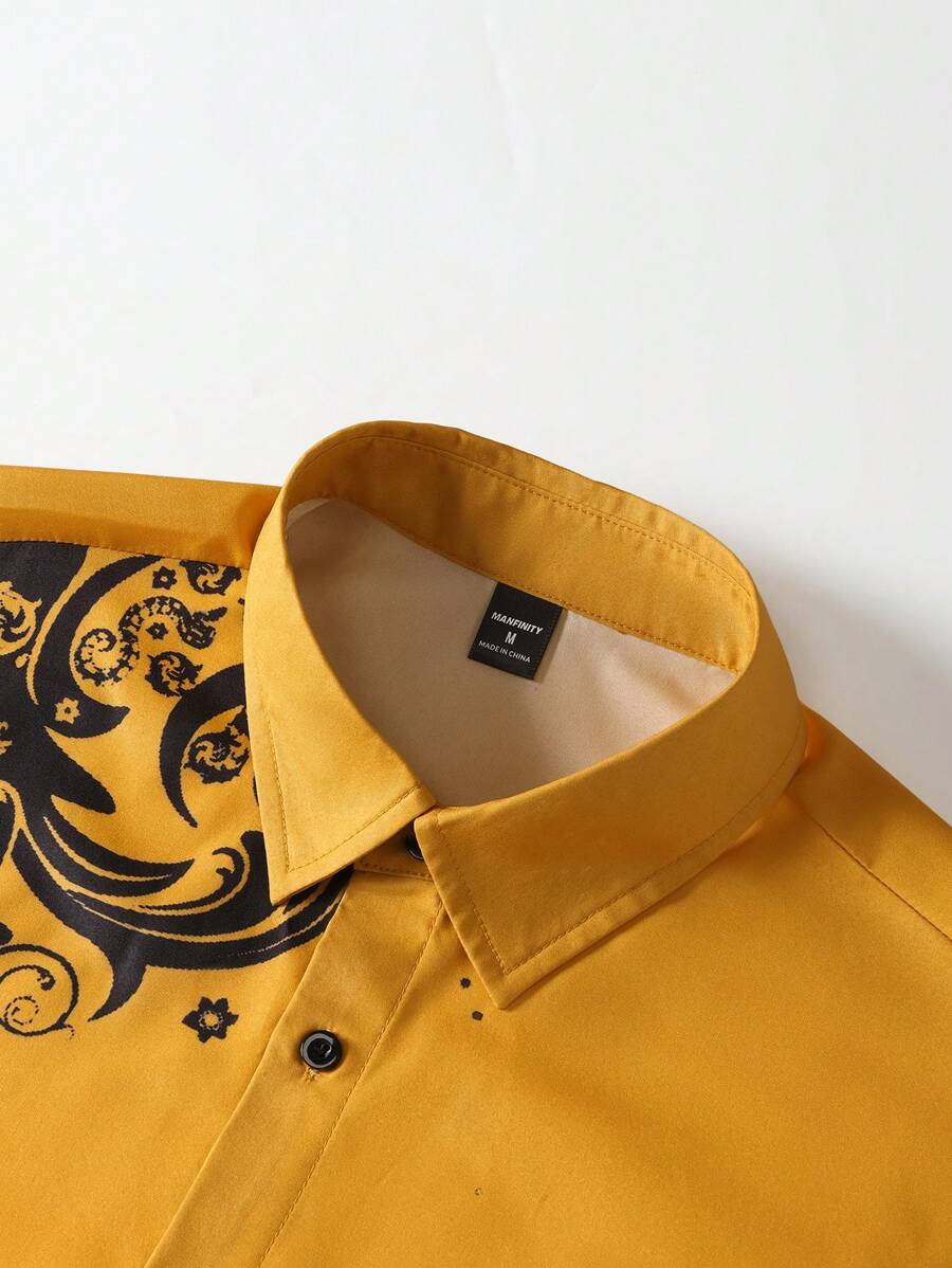 맨피니티 옴므 남성 캐주얼 레트로 프린트 반팔 버튼다운 - Printed Floral Shirt 리뷰 및 가격