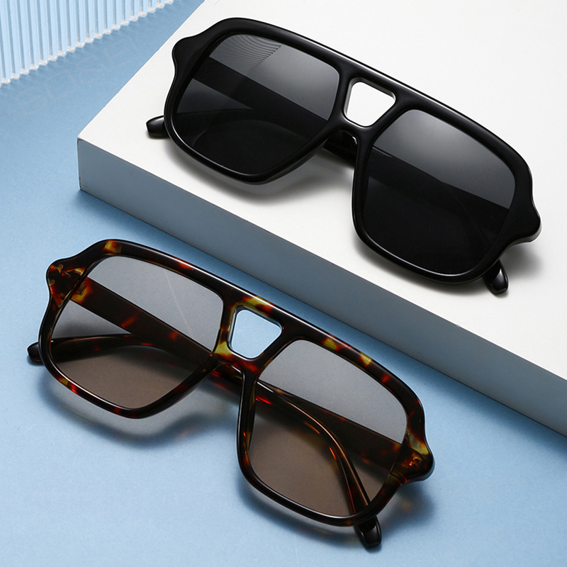 인기 패션 더블 브리지 사각 남성 선글라스 빈티지 펑크 - Vintage Fashion Glasses 리뷰 및 가격