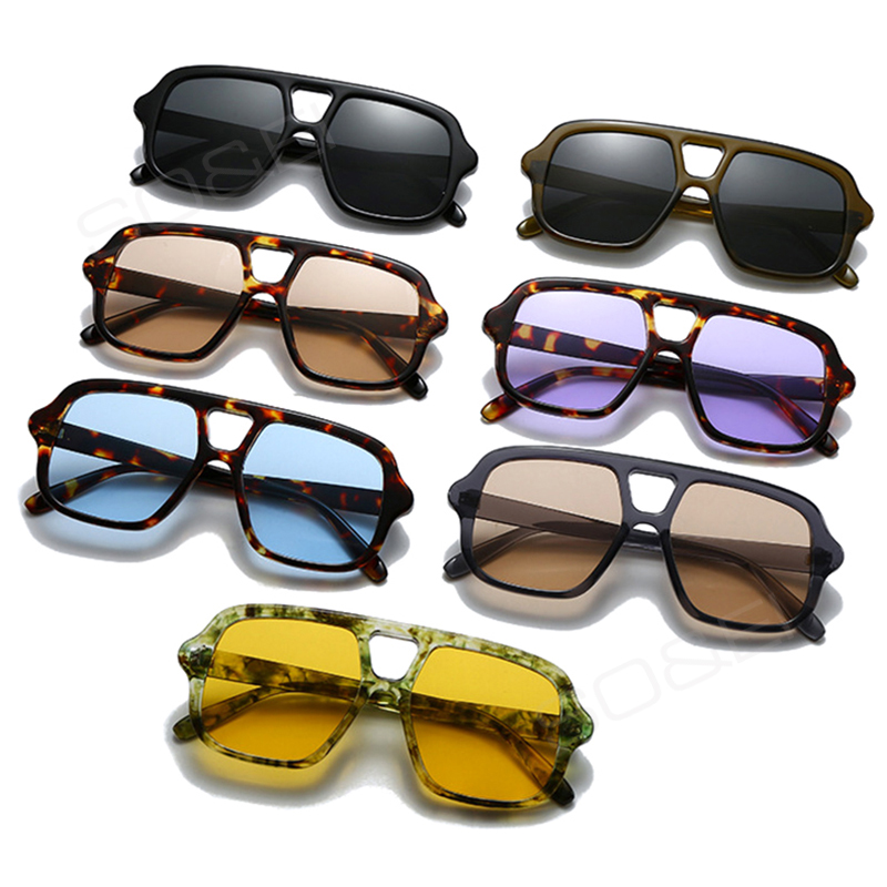 인기 패션 더블 브리지 사각 남성 선글라스 빈티지 펑크 - Vintage Fashion Glasses 리뷰 및 가격