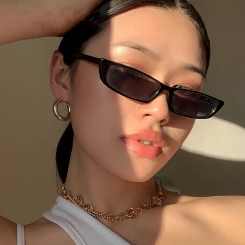 작은 직사각형 선글라스 패션 여성 레트로 작은 프레임  - Vintage Fashion Glasses 리뷰 및 가격
